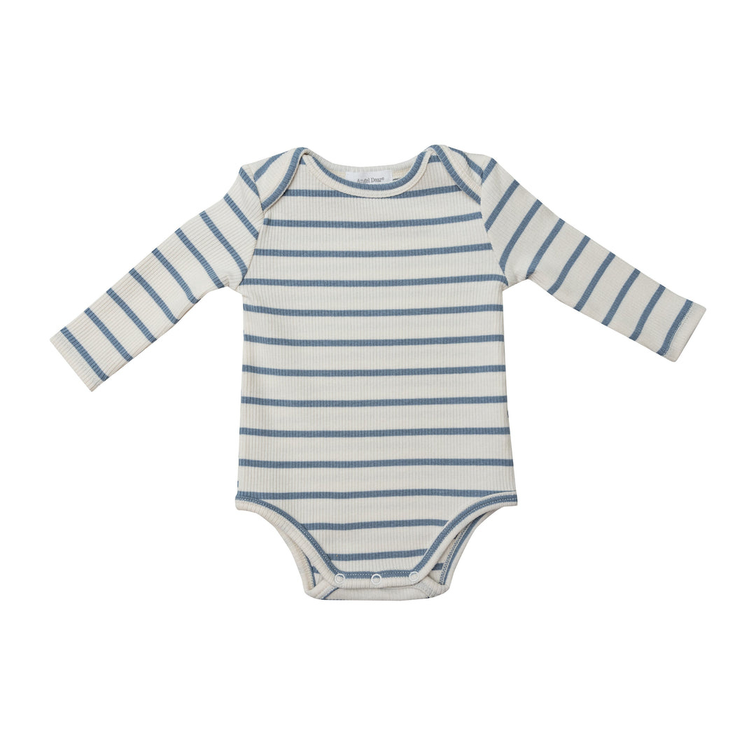 Angel Dear Faded Denim Stripe Bodysuit