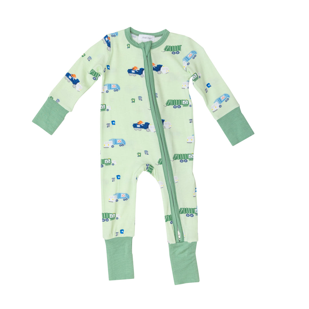 Angel Dear Recycling Trucks Zip Romper