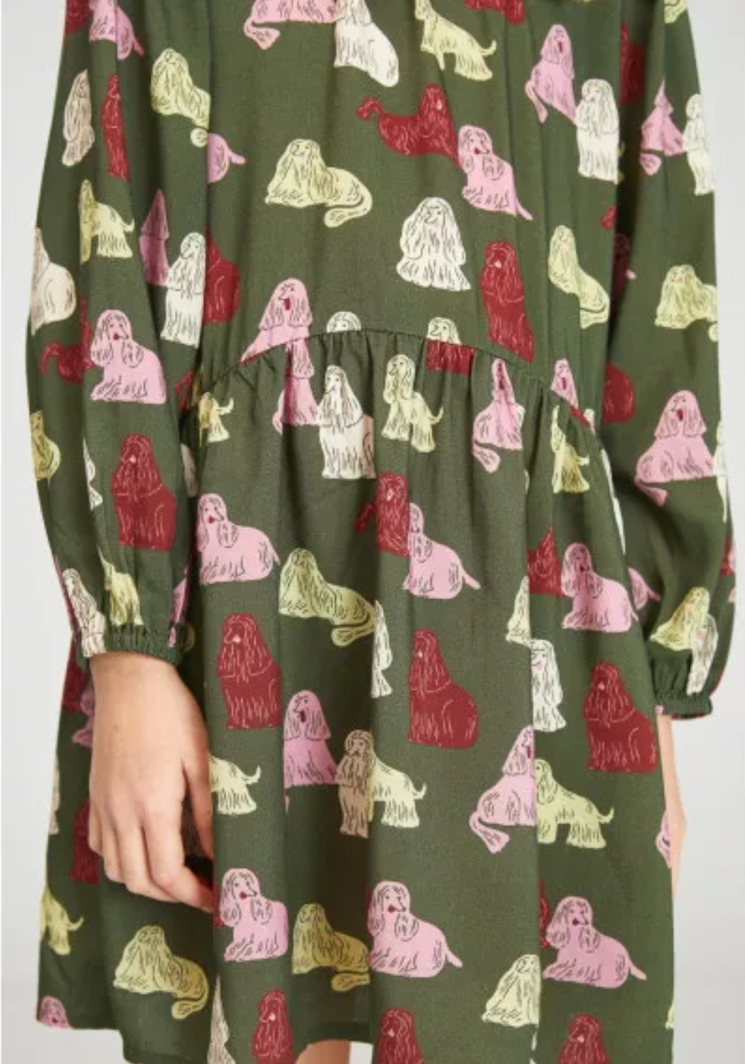 Compania Fantastica Dog Print Loose Fit Dress