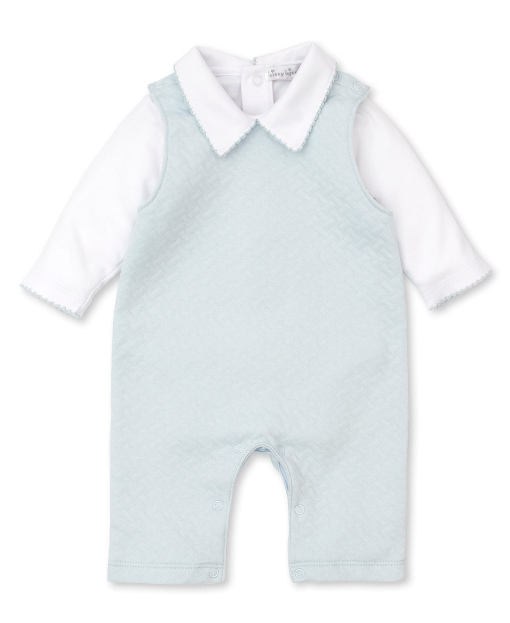 Kissy Kissy Blue Jacquard Overall Set Mix Kissy Kissy Blue Jacquard Overall Set Mix