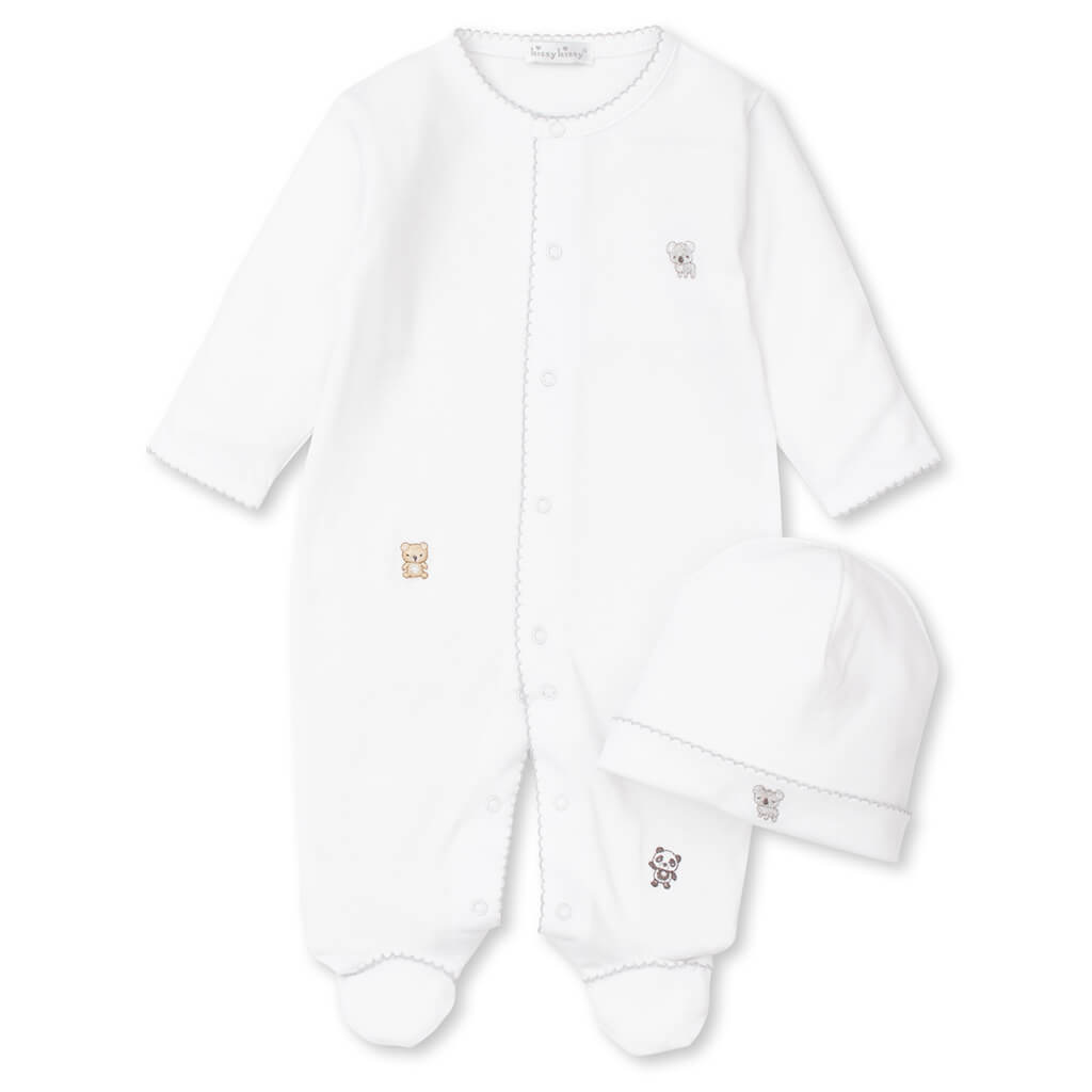 Kissy Kissy Bear Bedlam Footie/Hat Set