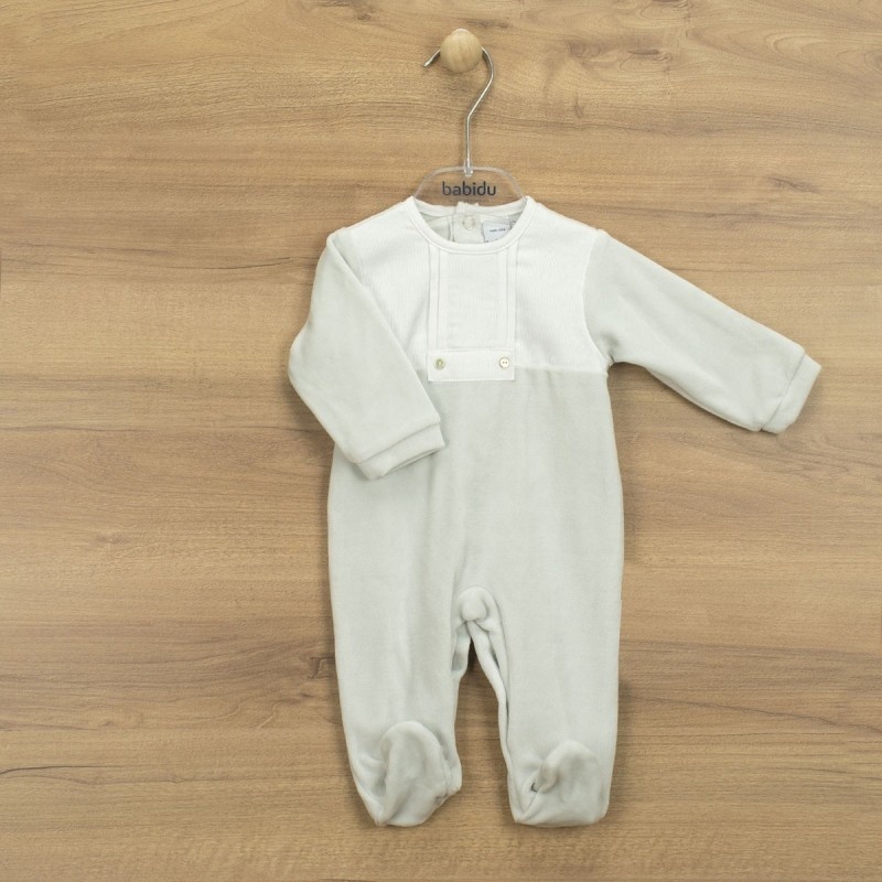 Babidu Grey Yoke Romper
