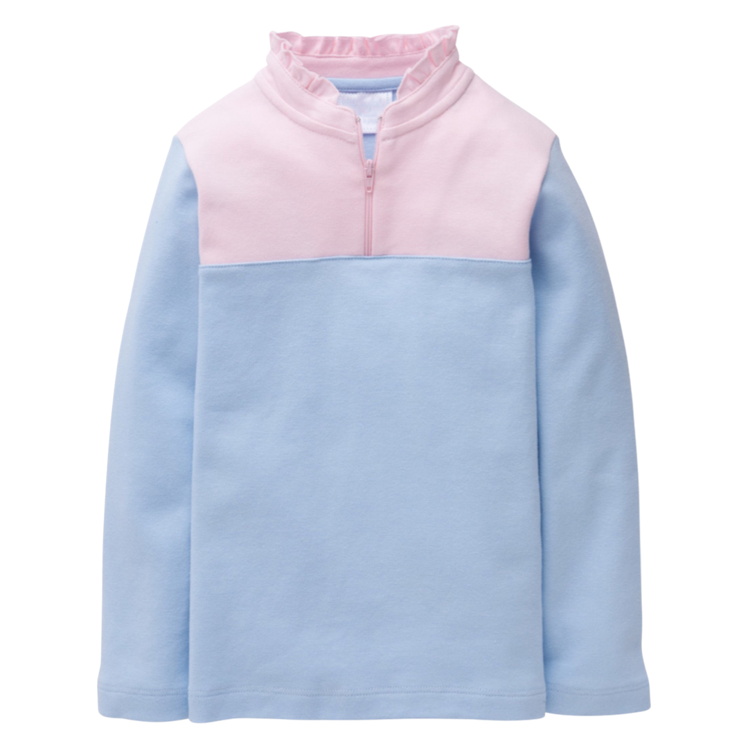 Little English Sky/Pink Hastings Half Zip Little English Sky/Pink Hastings Half Zip