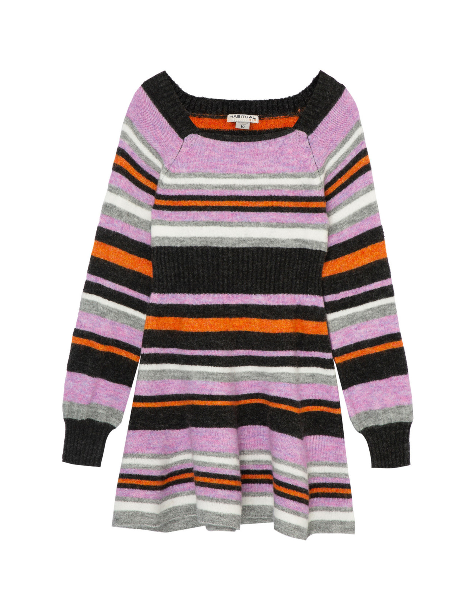Habitual Multi Stripe Fit n Flare Dress