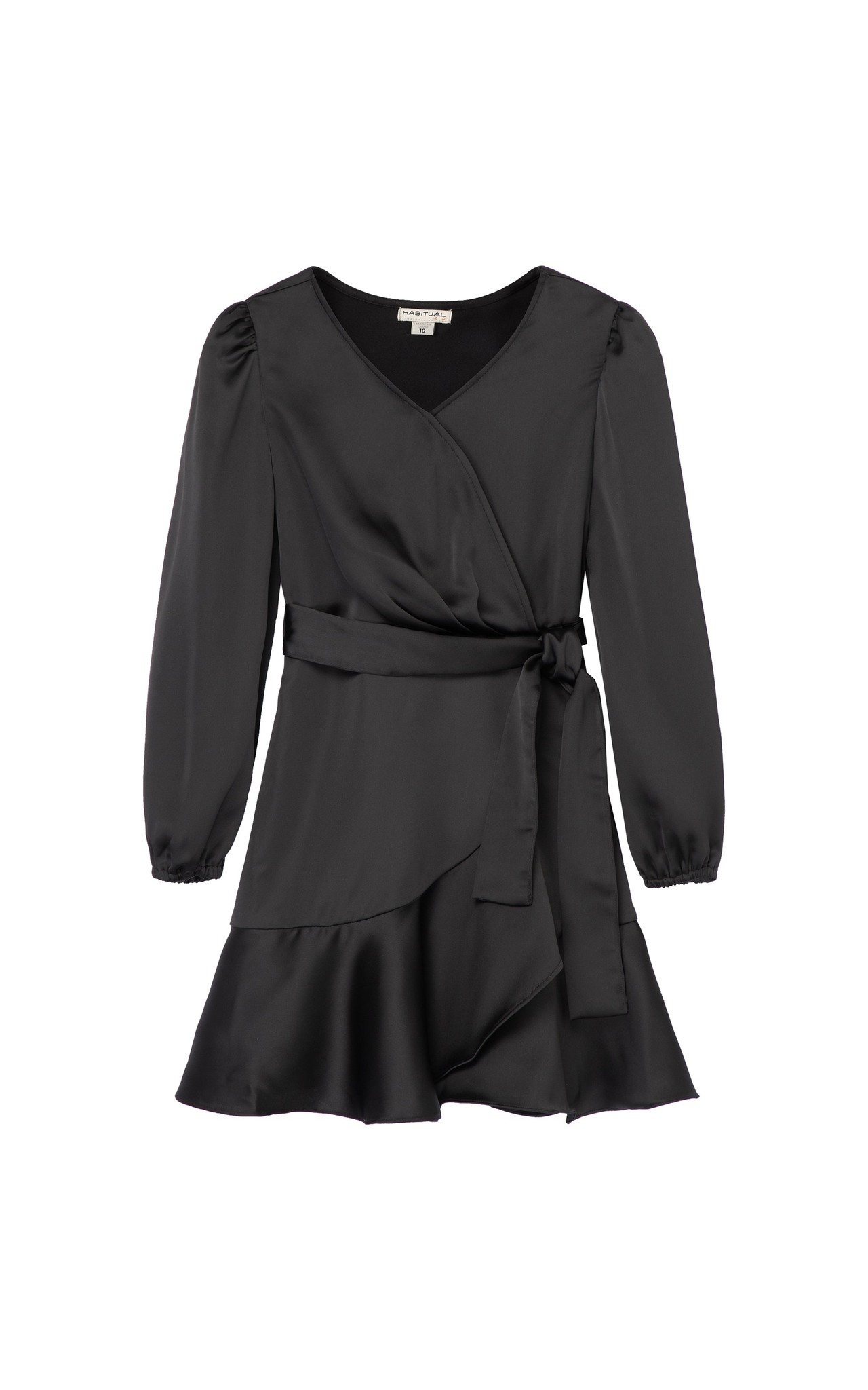 Habitual Black Wrap Dress