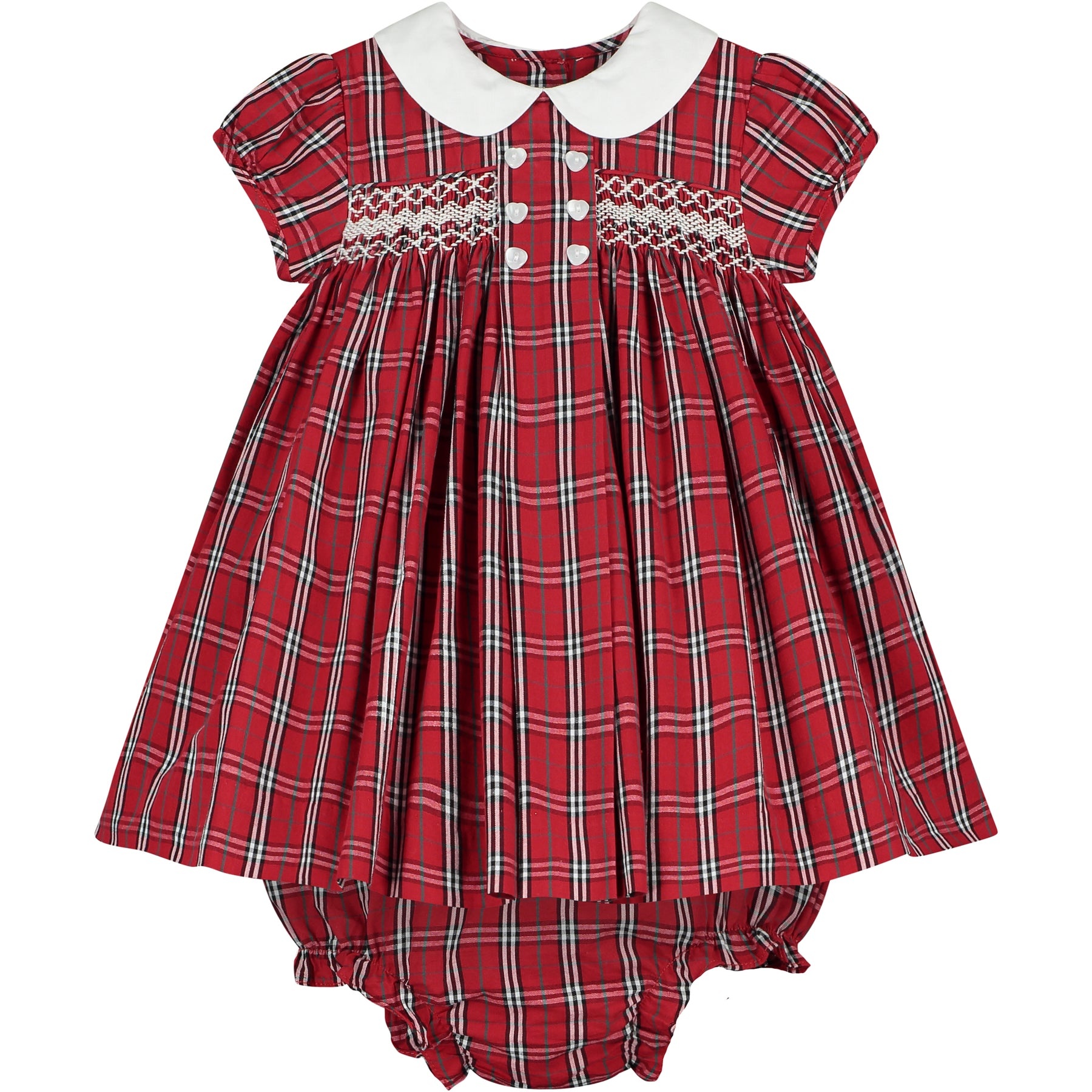 Question Everything Joan Red Smocked Dress