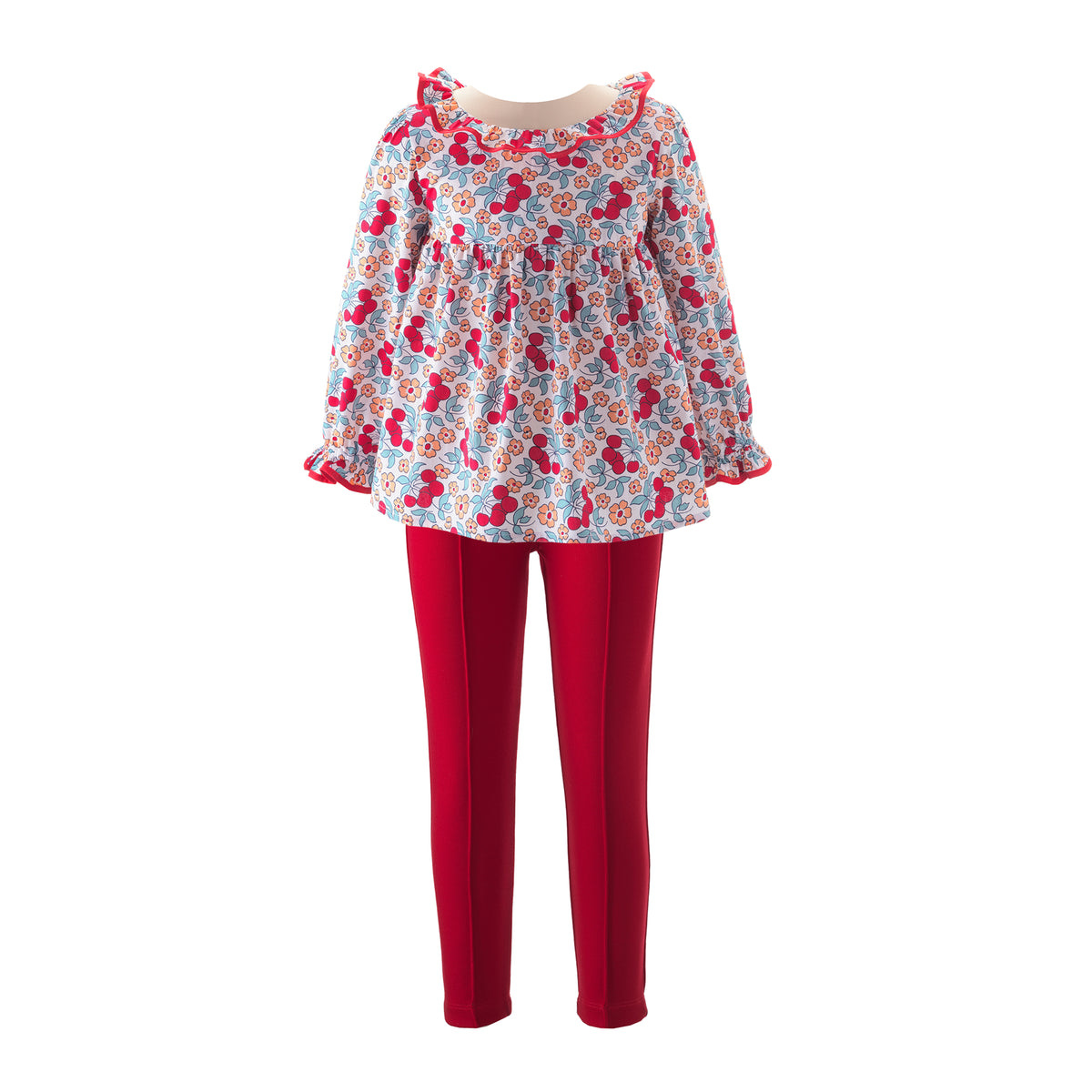 Rachel Riley Cherry Frill Leggings Set
