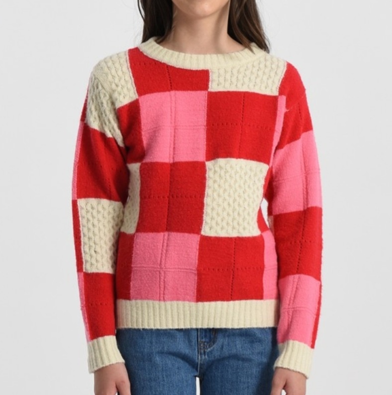 Mini Molly Patchwork Crewneck Sweater