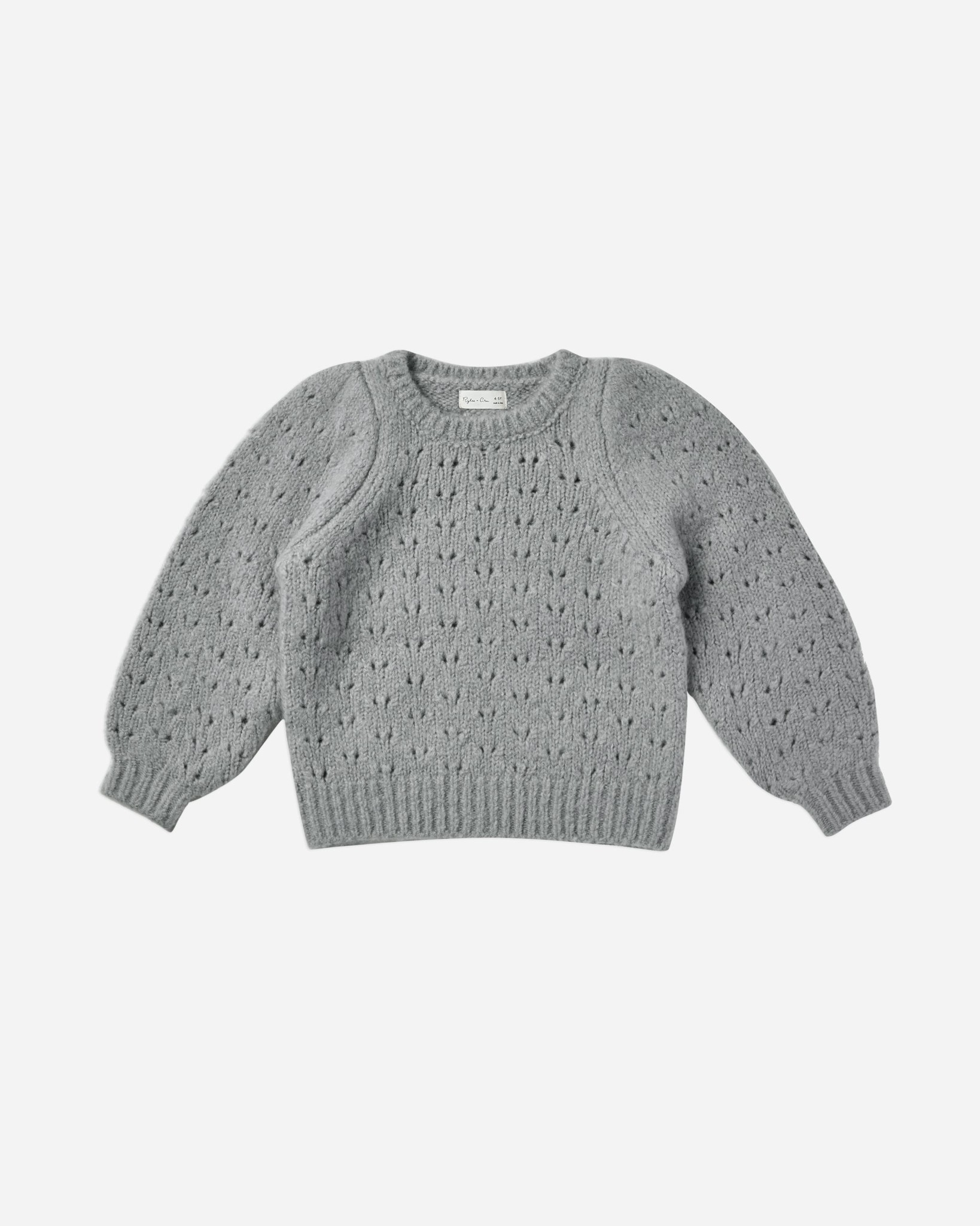 Rylee & Cru Dusty Blue Balloon Sweater