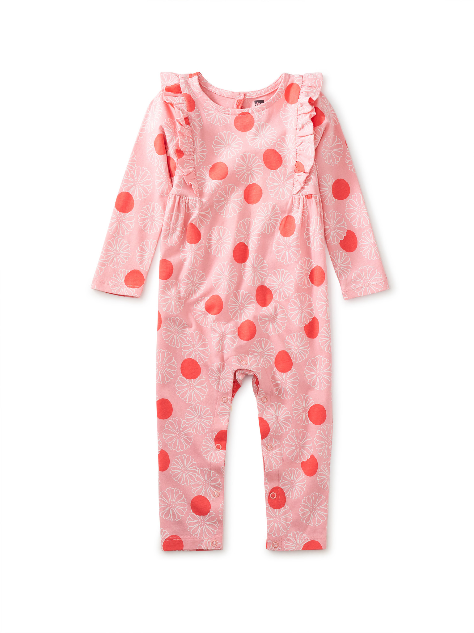 Tea Collection Chrysanthemum Dot Romper Tea Collection Chrysanthemum Dot Romper