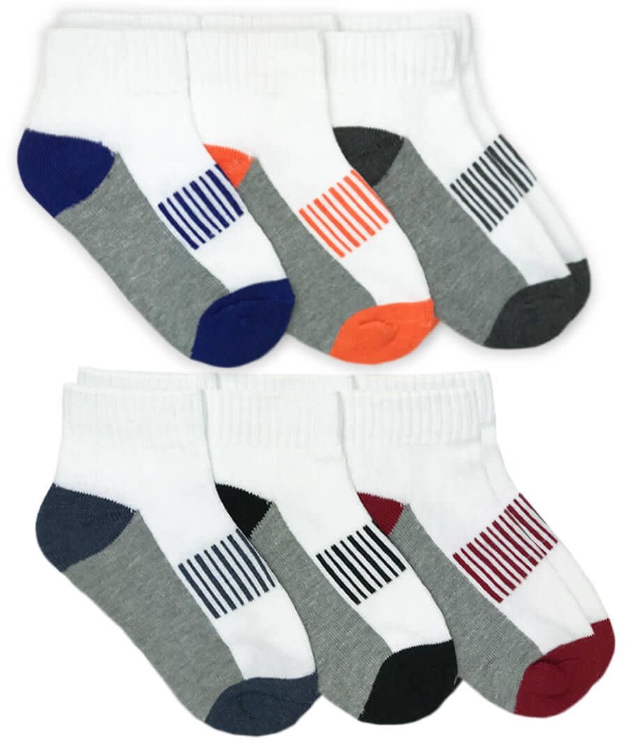 Jefferies Socks 6pk Sporty Half Crew Socks
