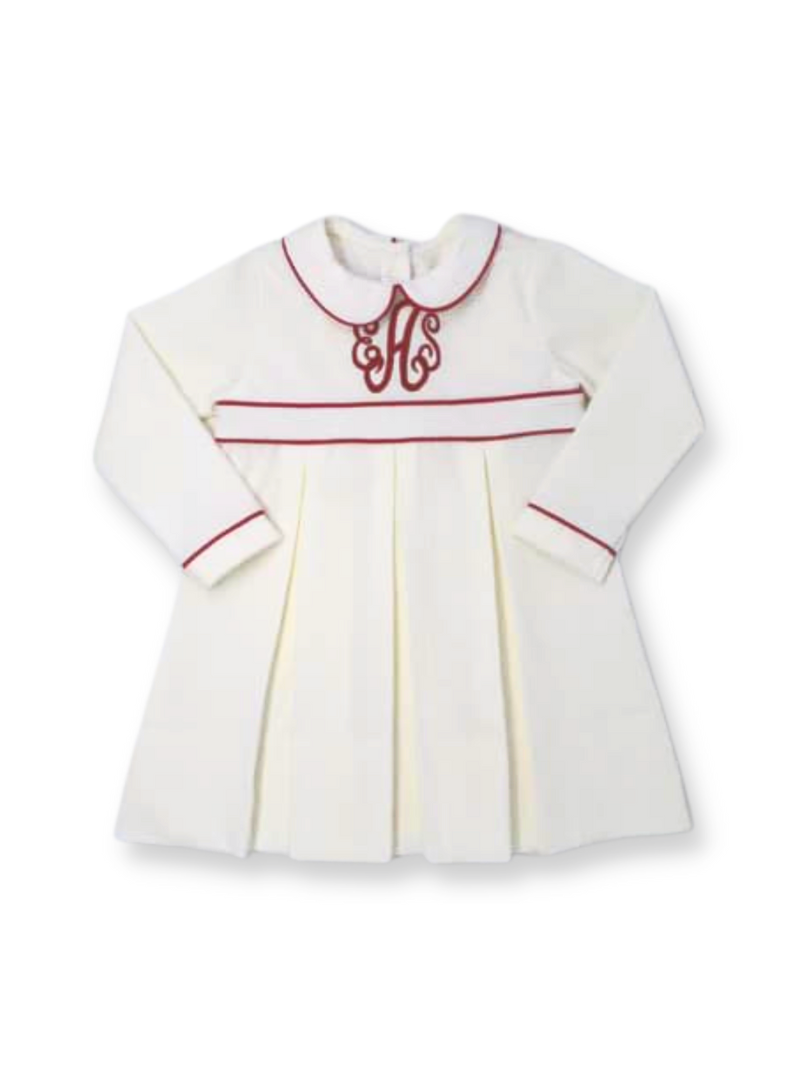 Lullaby Set White/Red Holly Dress Lullaby Set White/Red Holly Dress