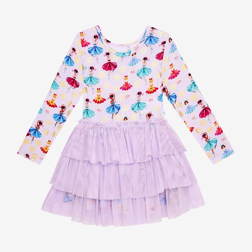 Posh Peanut Adalyn LS Tulle Dress