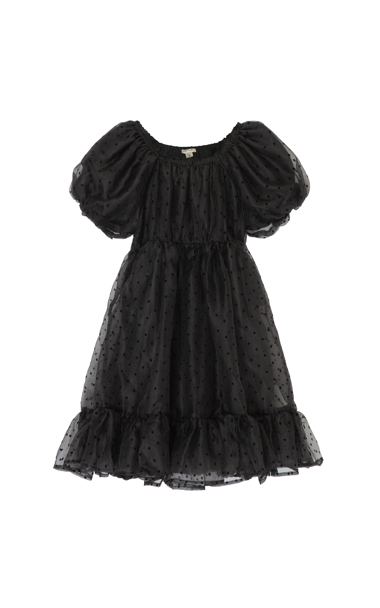 Habitual Dotted Babydoll Mini Dress