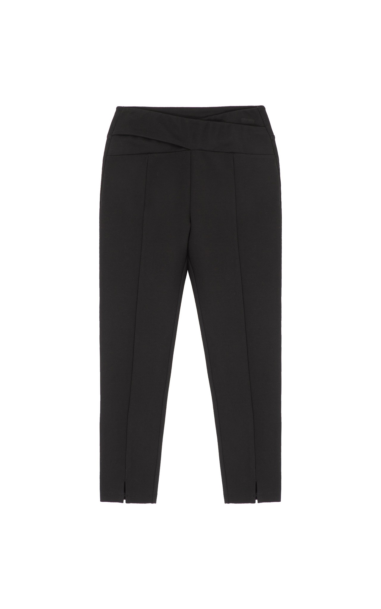 Habitual Black Wrap Front Ponte Pant