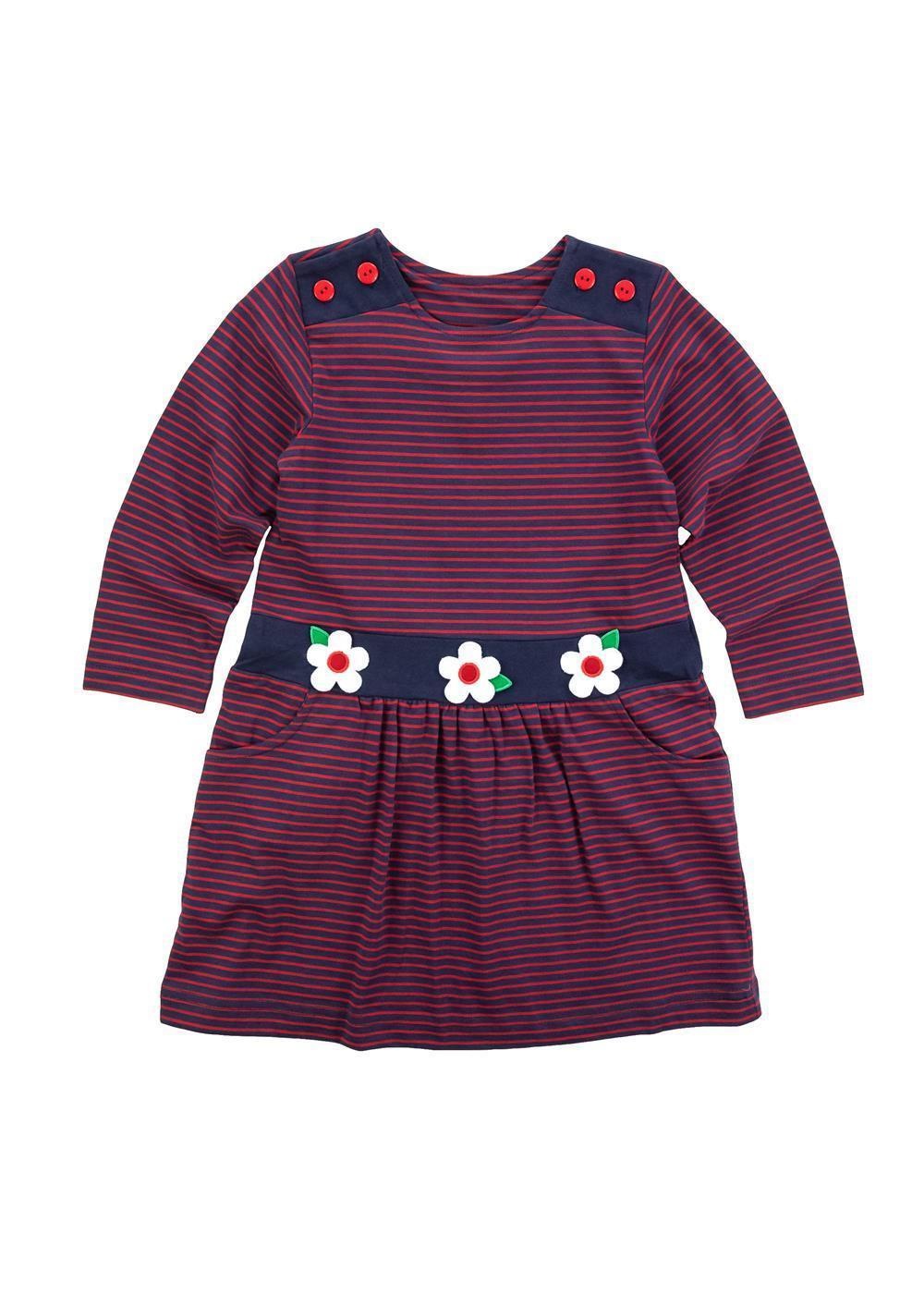 Florence Eiseman Navy/Red Stripe Knit Dress