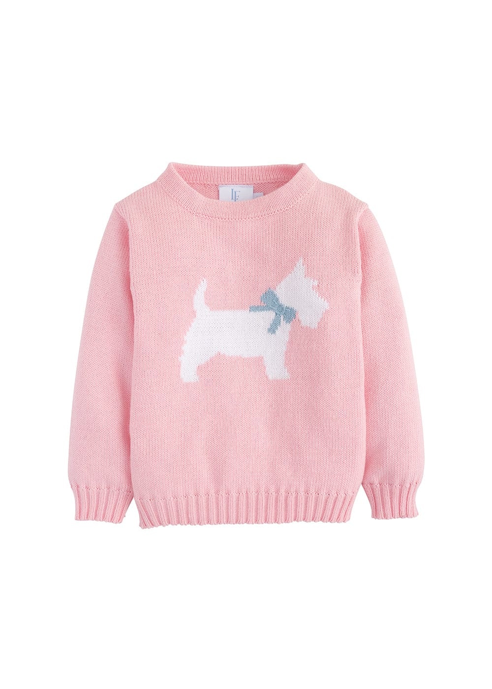 Little English Pink Scottie Intarsia Sweater