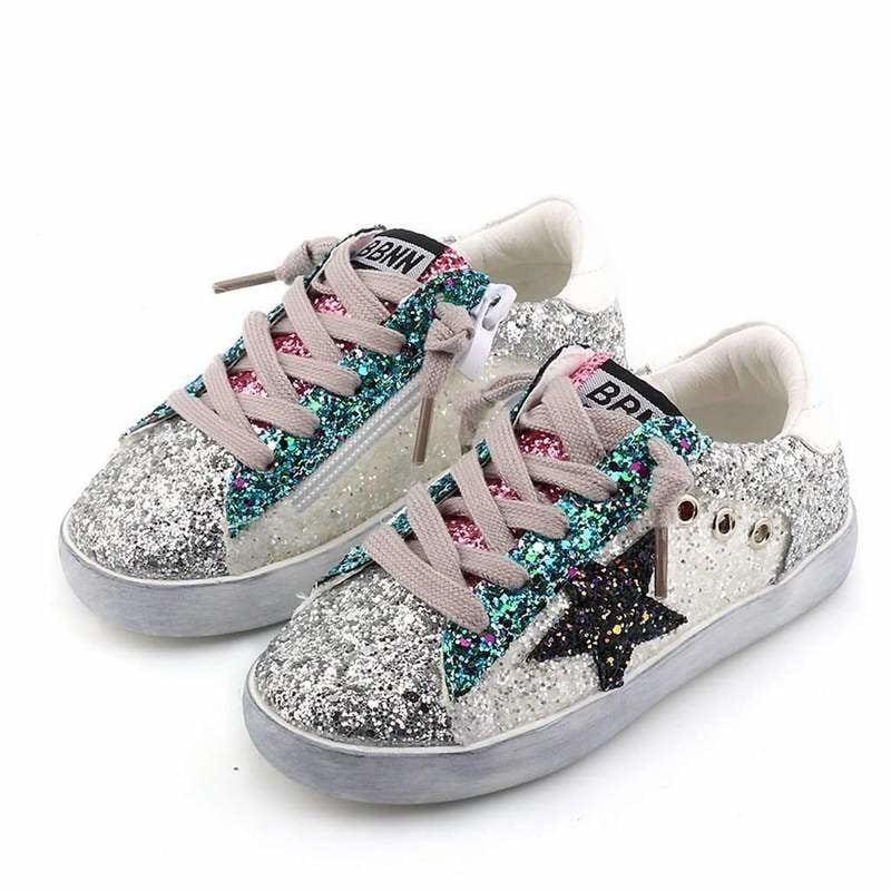 Lola & the Boys Star Glitter Sneakers