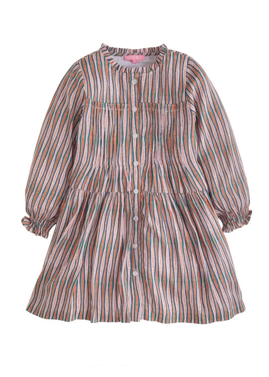 Bisby Rust Groovy Stripe Embry Dress