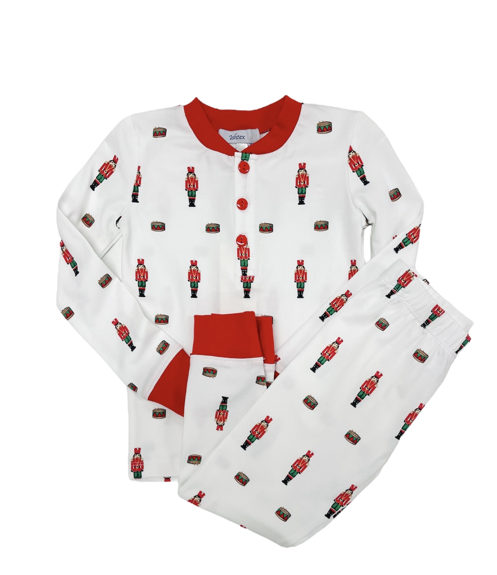 Ishtex Henley Nutcracker Pajama Set