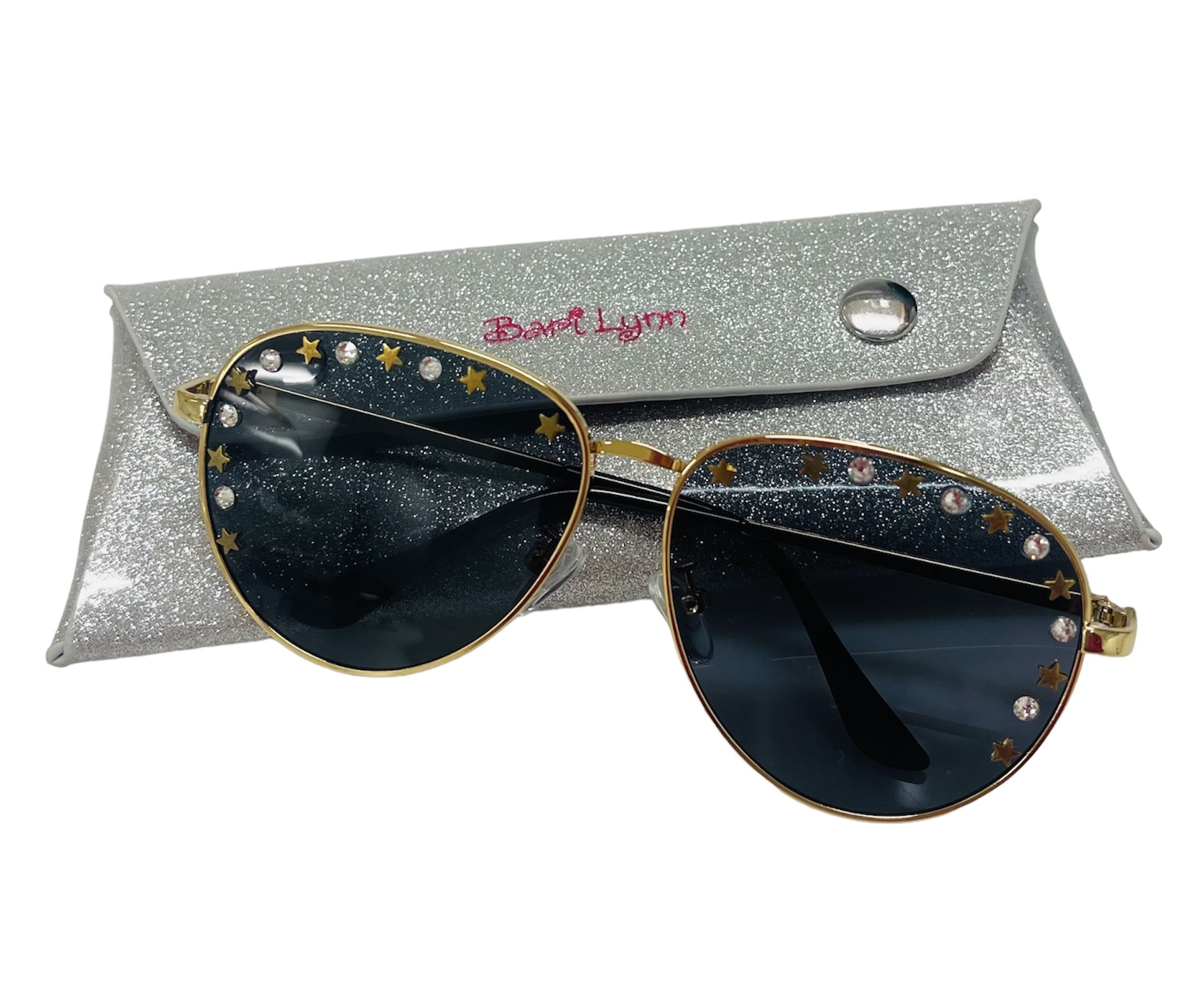 Bari Lynn Gold Star Aviator Sunglasses