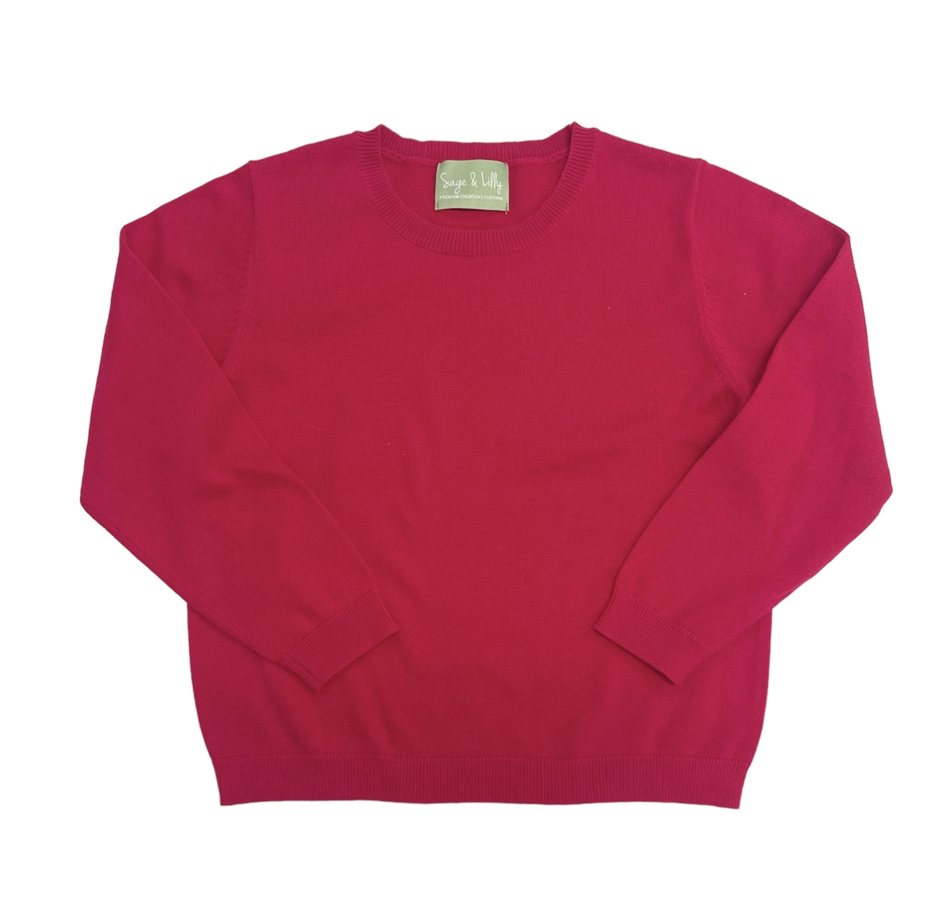Sage and Lilly Fuschia Cotton Sweater