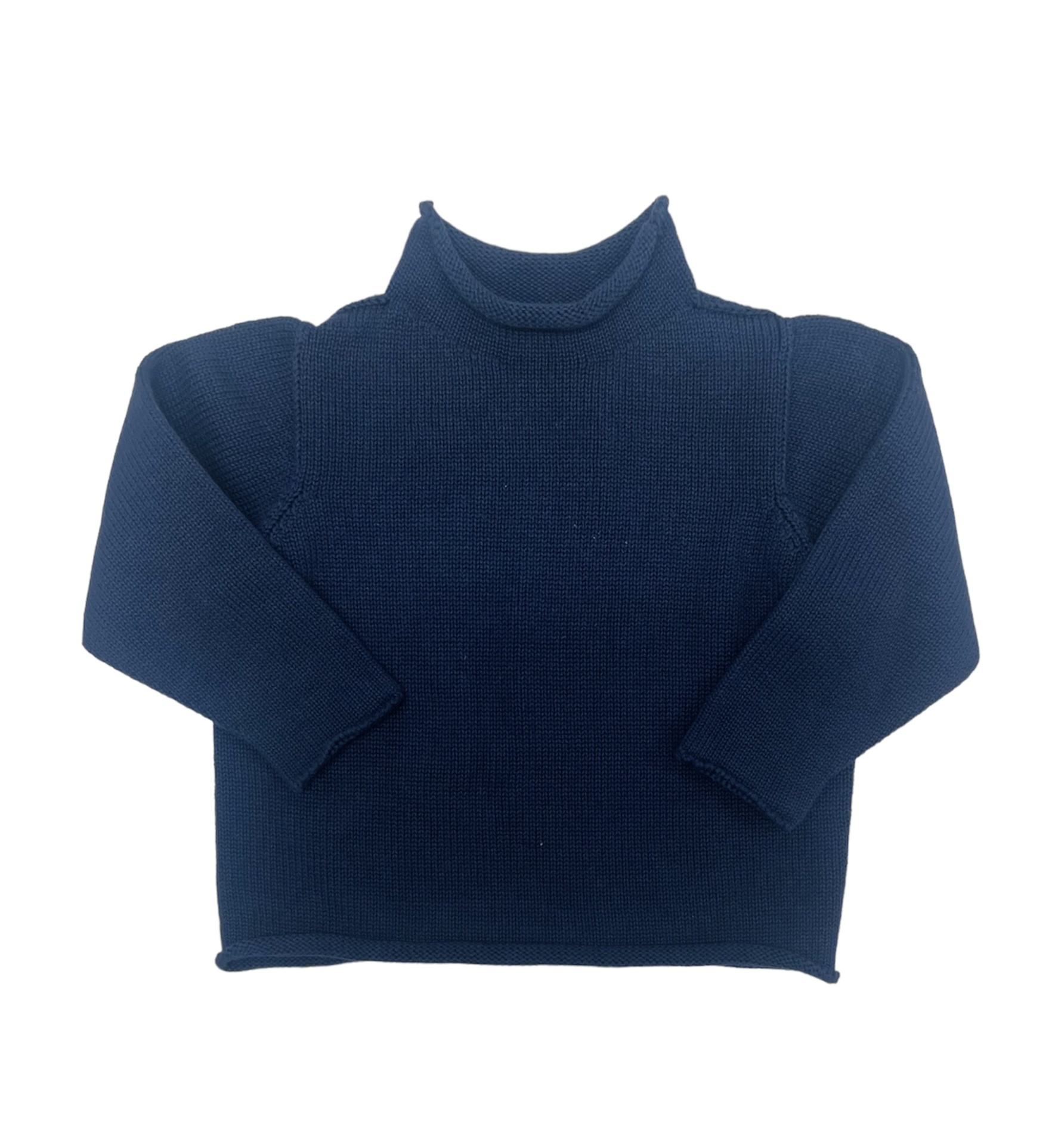 A Soft Idea Navy Jersey Rollneck Sweater A Soft Idea Navy Jersey Rollneck Sweater