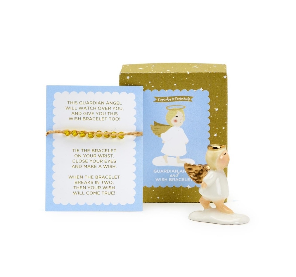 cupcakes & cartwheels Guardian Angel Charm & Wish Bracelet