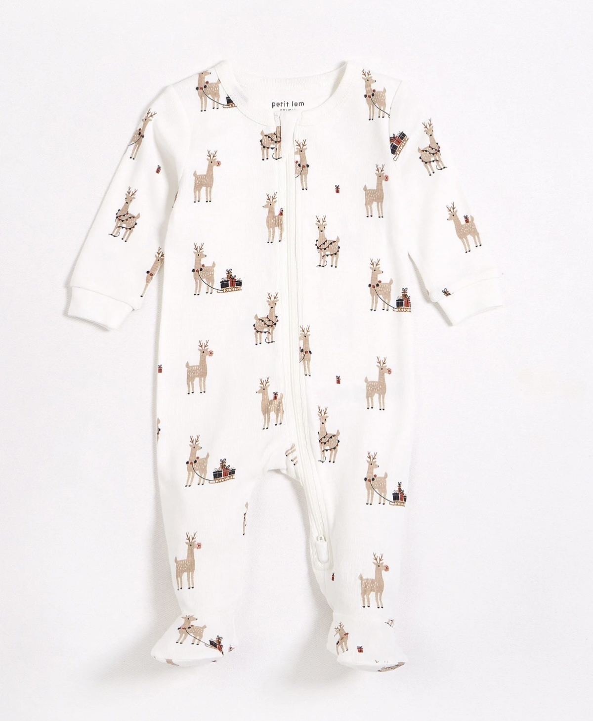 Petit Lem Oatmeal Reindeer Sleeper Petit Lem Oatmeal Reindeer Sleeper