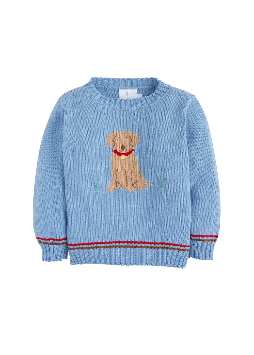 Little English Blue Lab Intarsia Sweater Little English Blue Lab Intarsia Sweater