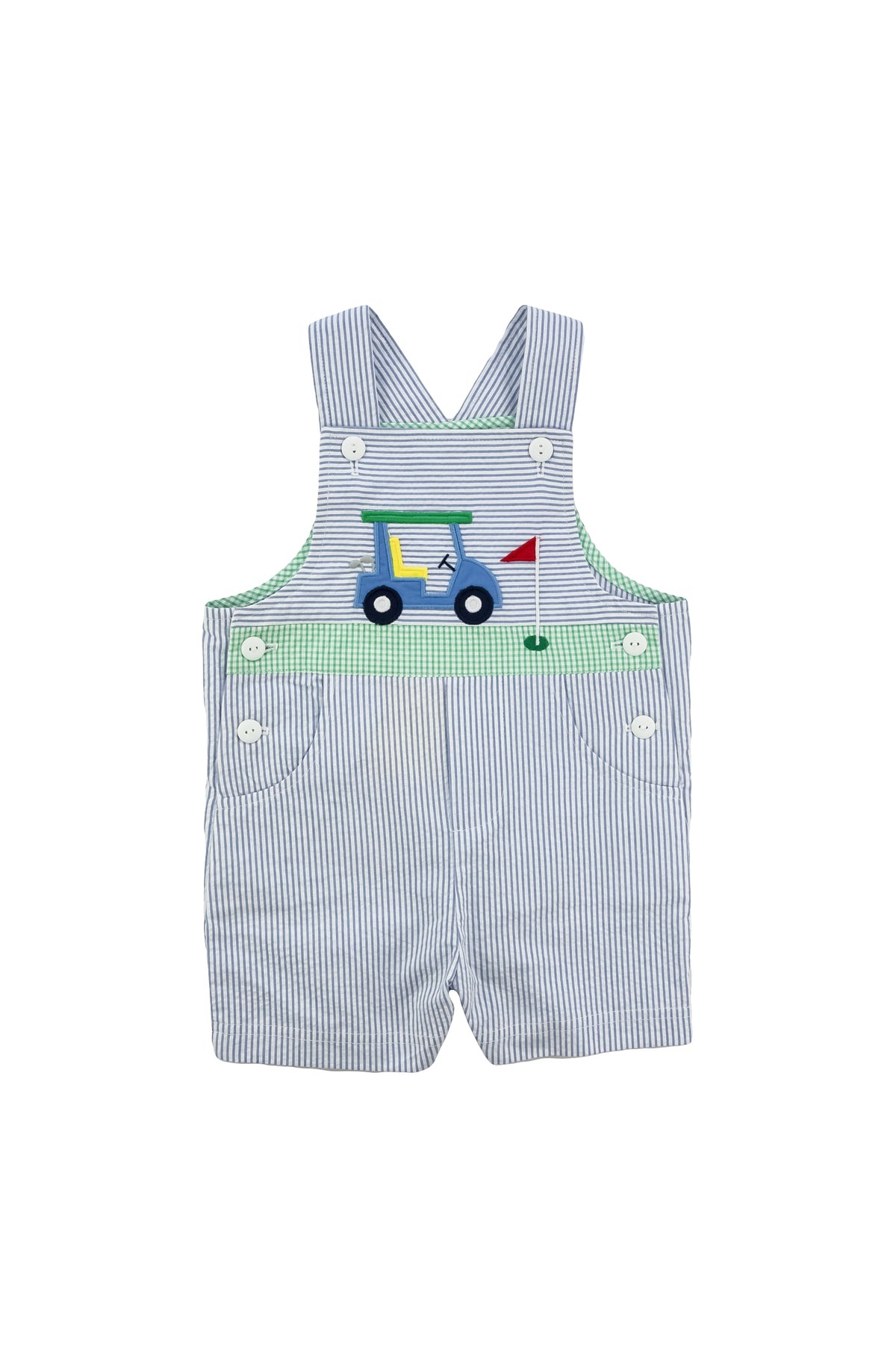 Florence Eiseman Seersucker Shortall w Golf Cart
