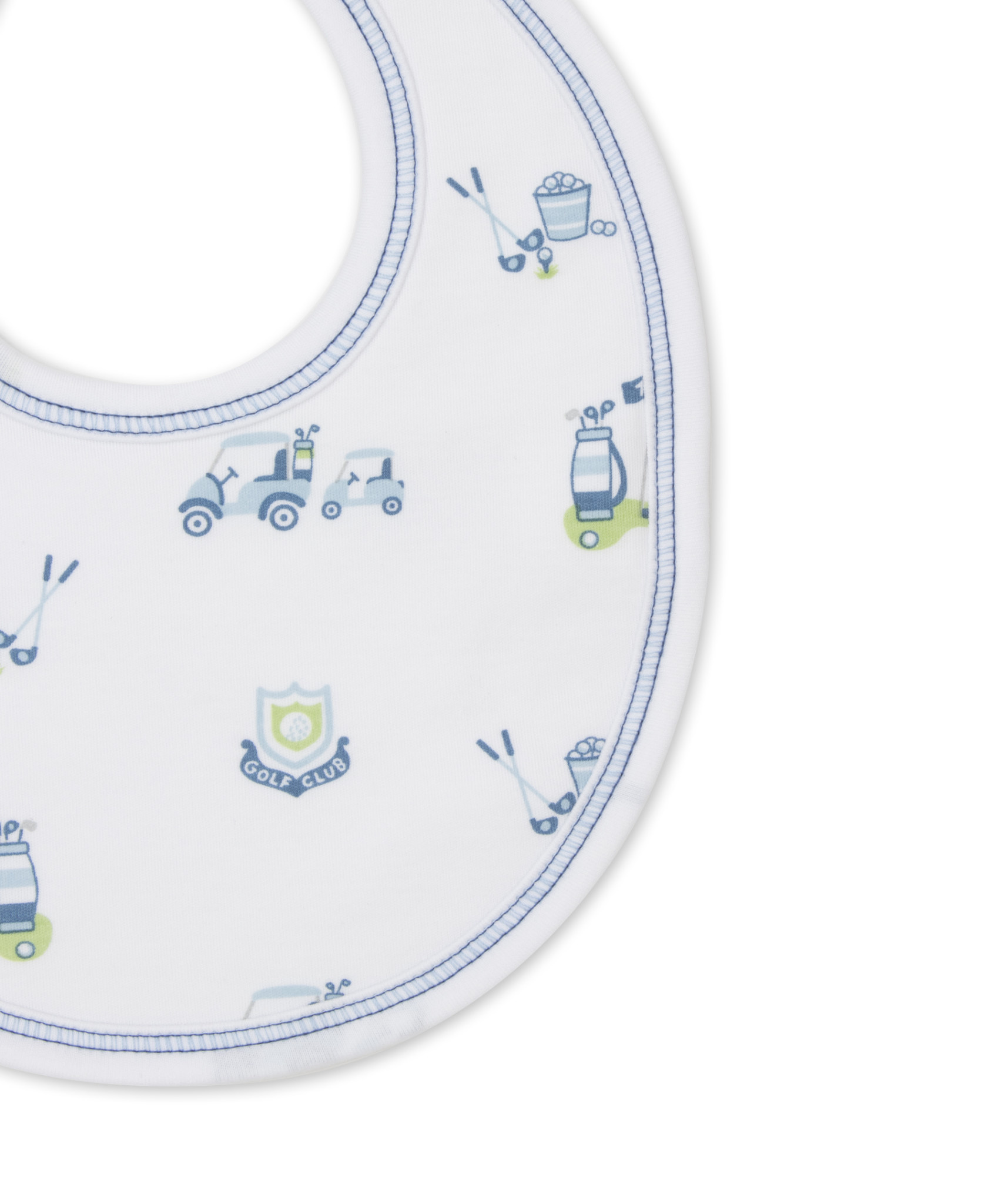 Kissy Kissy Blue Hole in One Bib