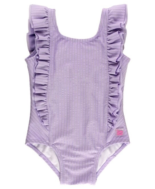Ruffle Butts Lavender Seersucker Waterfall One Piece Ruffle Butts Lavender Seersucker Waterfall One Piece