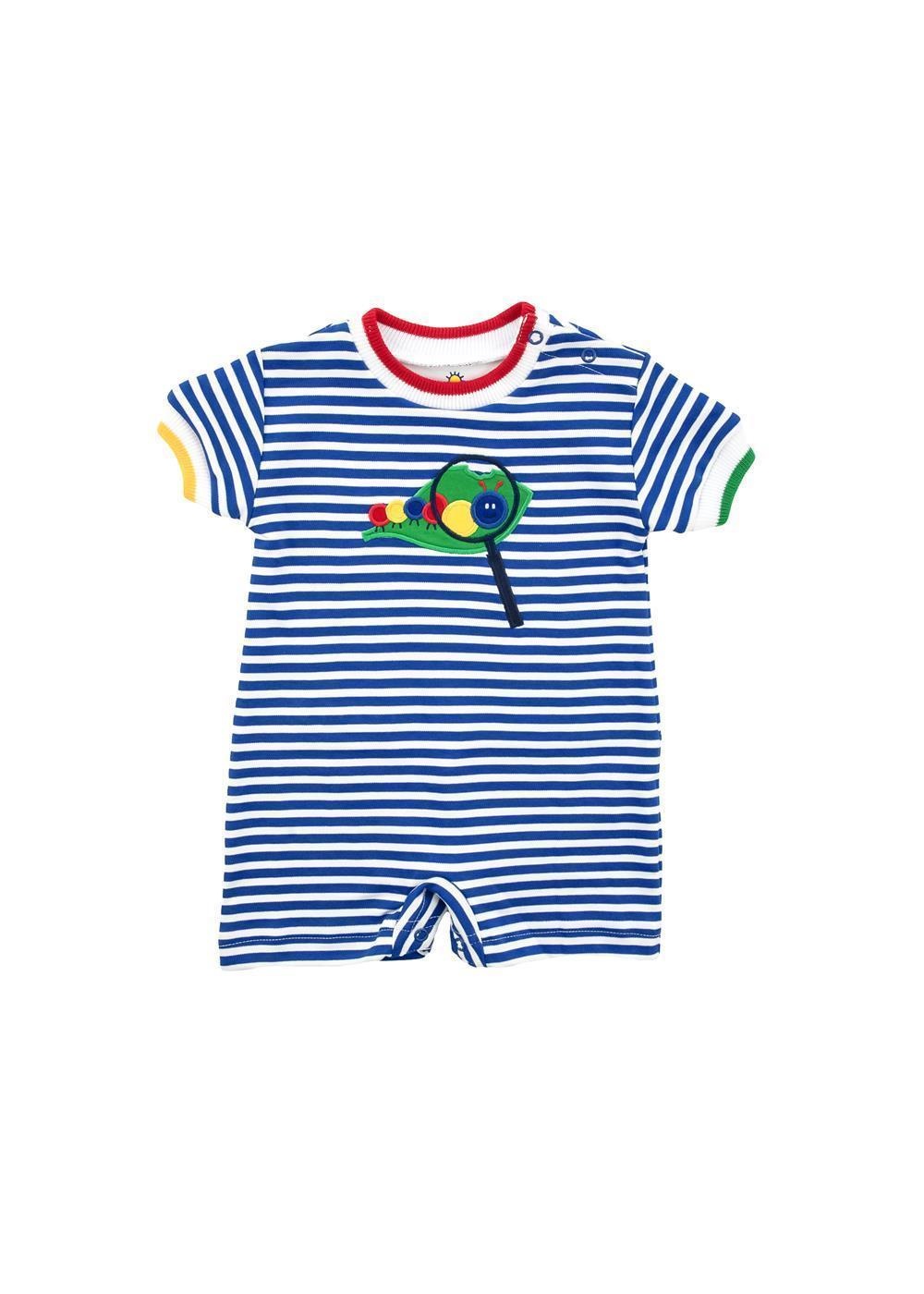 Florence Eiseman Stripe Knit Shortall w Caterpillar
