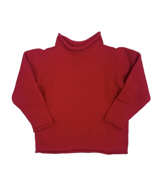 A Soft Idea Red Jersey Rollneck Sweater