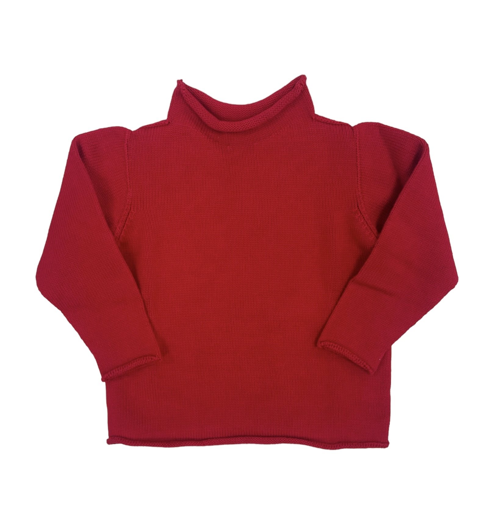 A Soft Idea Red Jersey Rollneck Sweater
