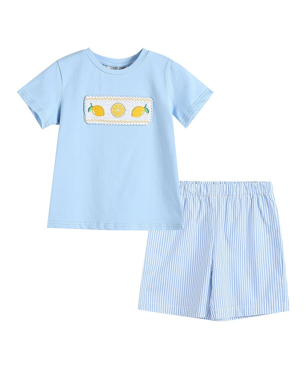 Lil Cactus Lemon Smocked Short Set