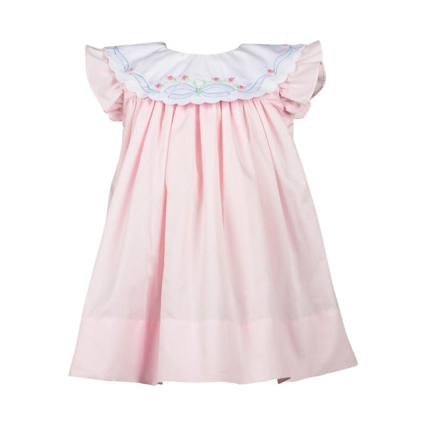 the proper peony Paloma Pink Shadow Embroidered Dress