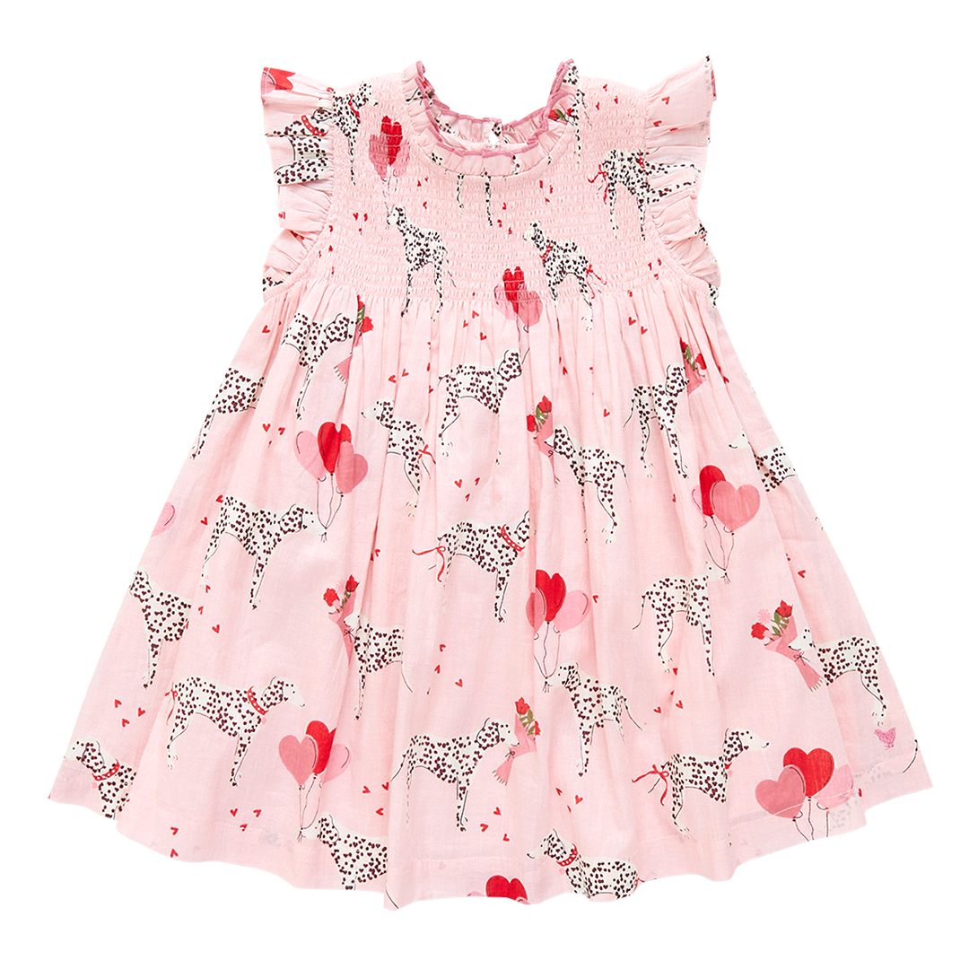 Pink Chicken I Heart Dalmatians Stevie Dress
