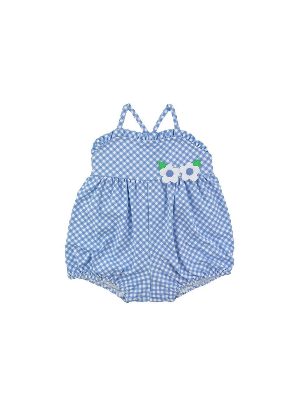 Florence Eiseman Blue Gingham Bubble Swimsuit