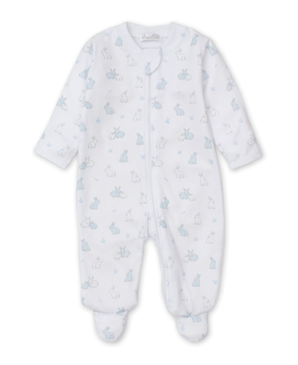 Kissy Kissy Blue Bunny Burrows Footie
