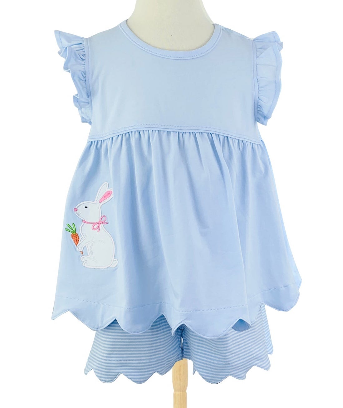 Ishtex Bunny Applique Girl Shorts Set Ishtex Bunny Applique Girl Shorts Set