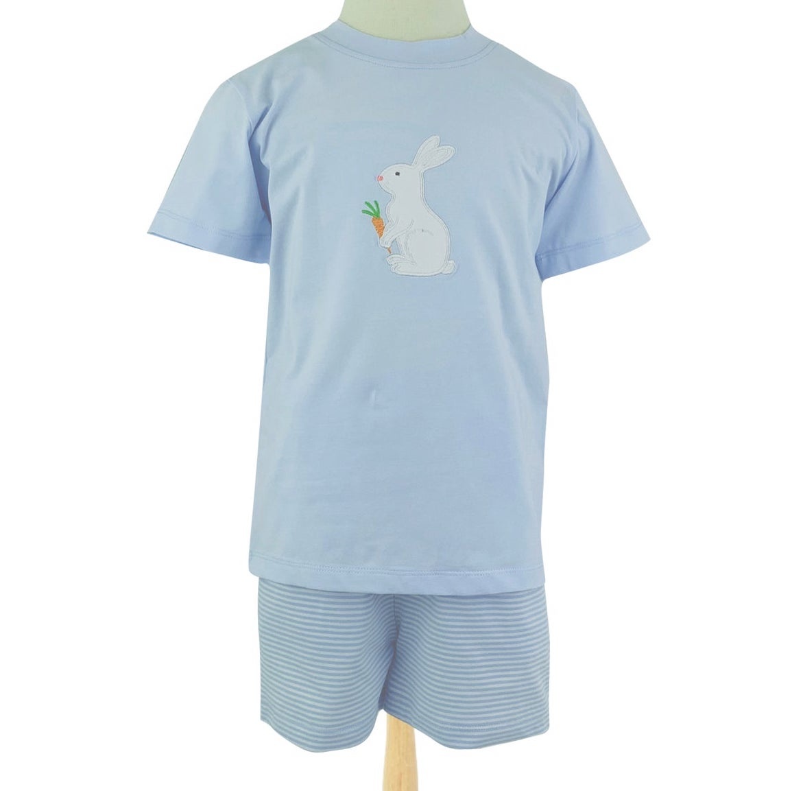 Ishtex Bunny Applique Boy Shorts Set