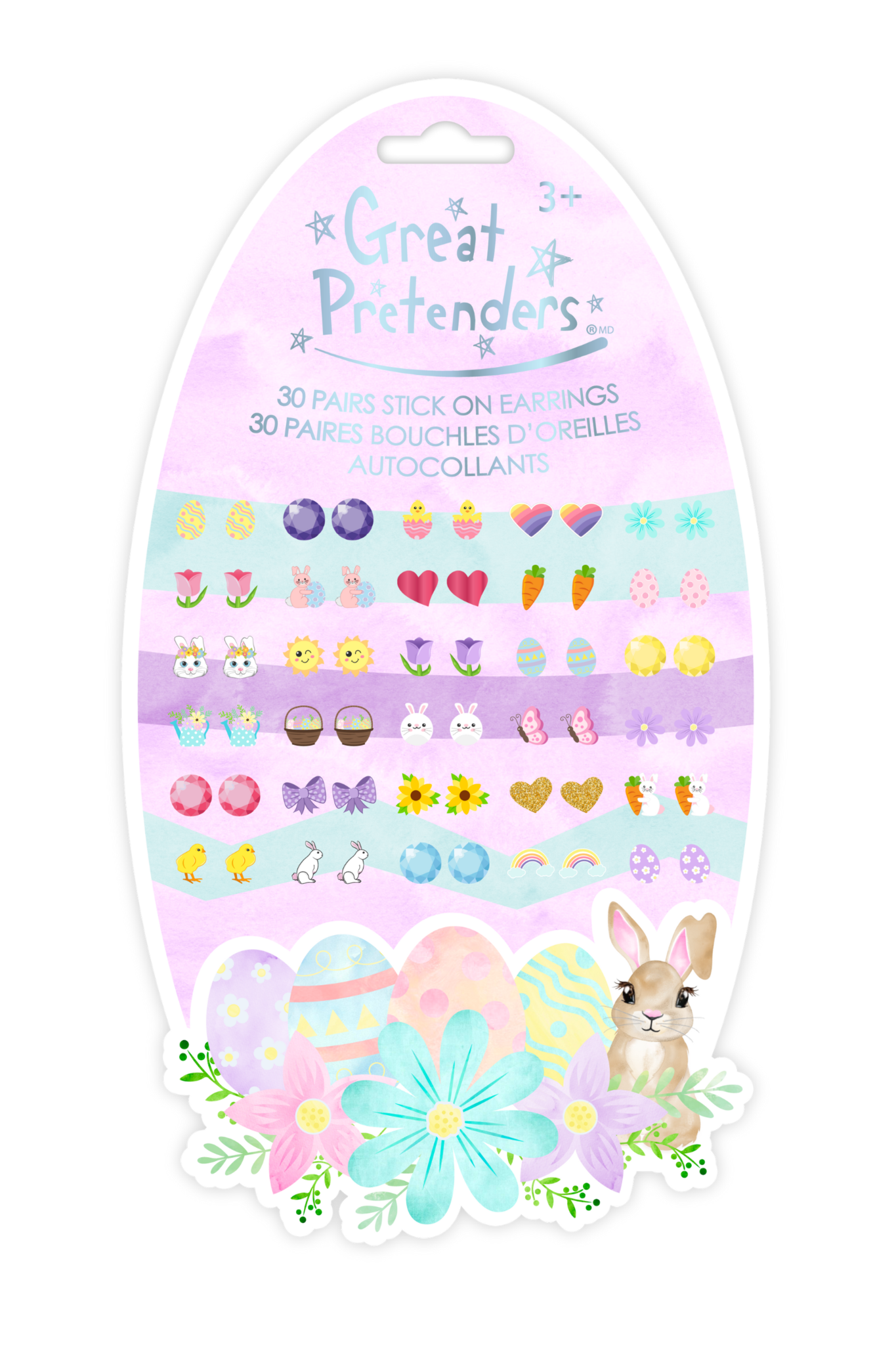Great Pretenders Easter Bunny Sticker Earrings