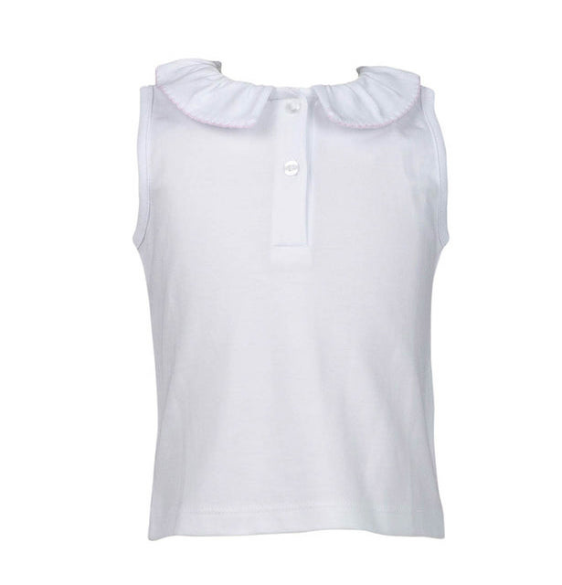 the proper peony Pink Trim Pima Sleeveless Top