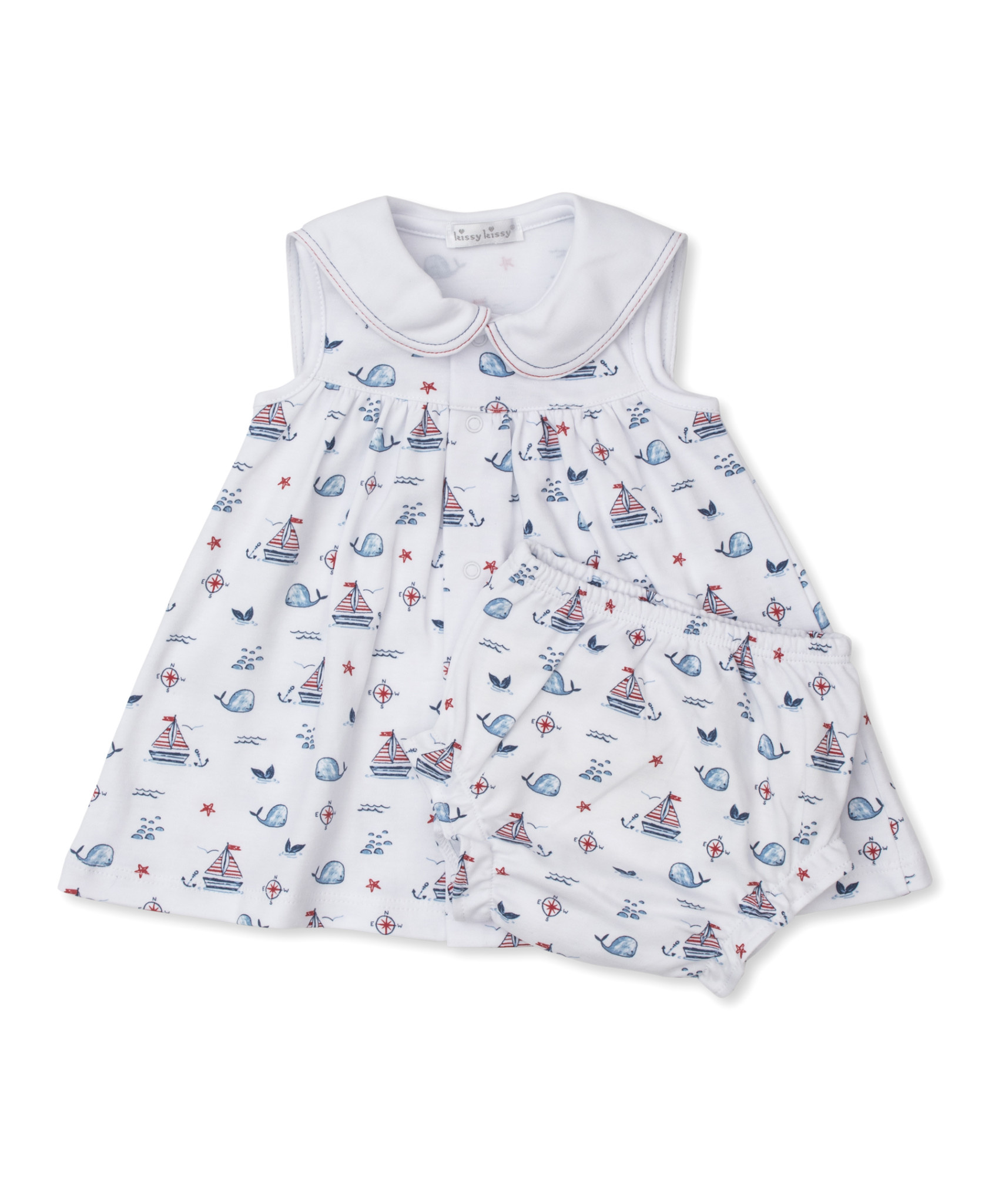 Kissy Kissy Sails n Whales Dress Set