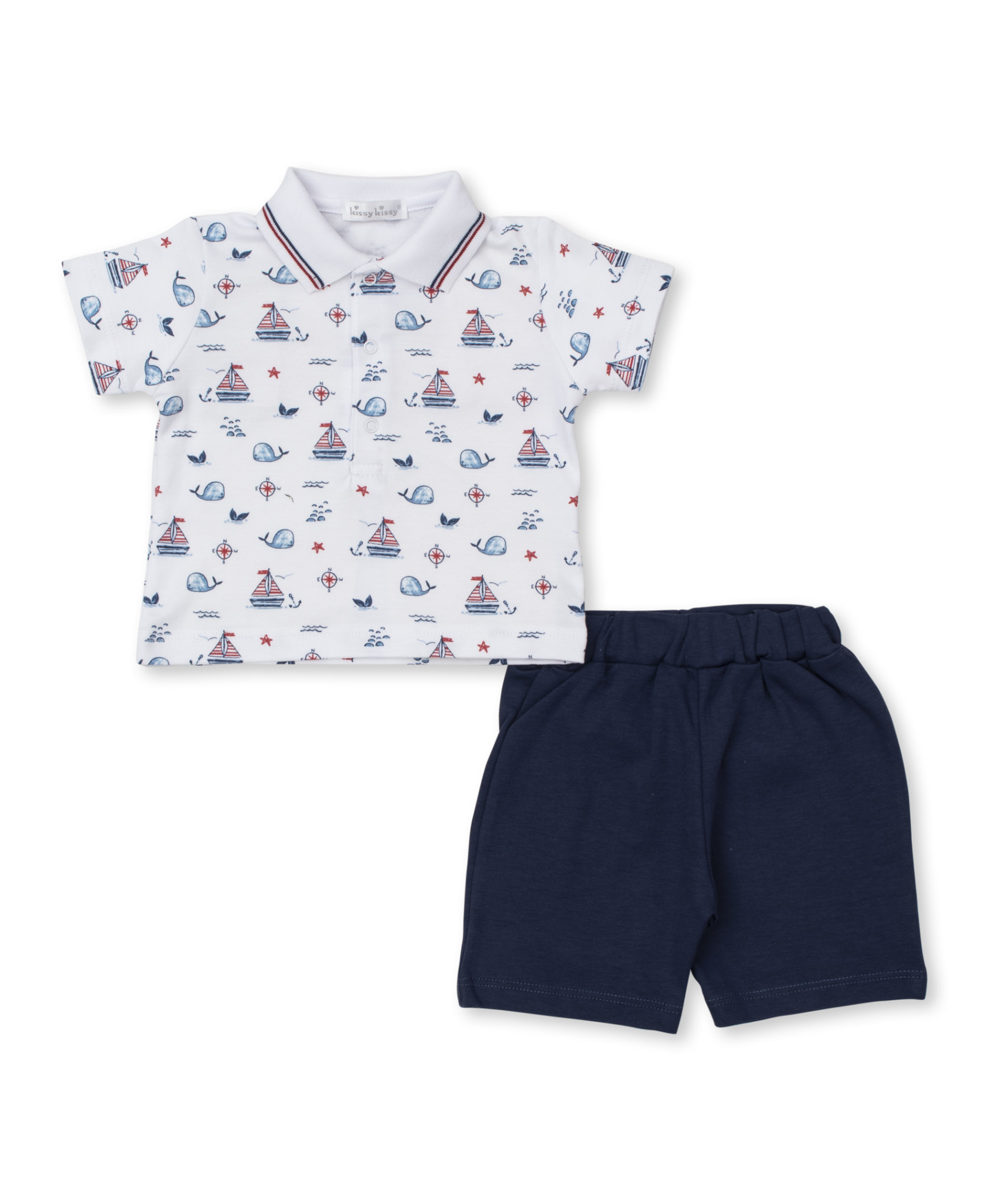 Kissy Kissy Sails n Whales Toddler Bermuda Set