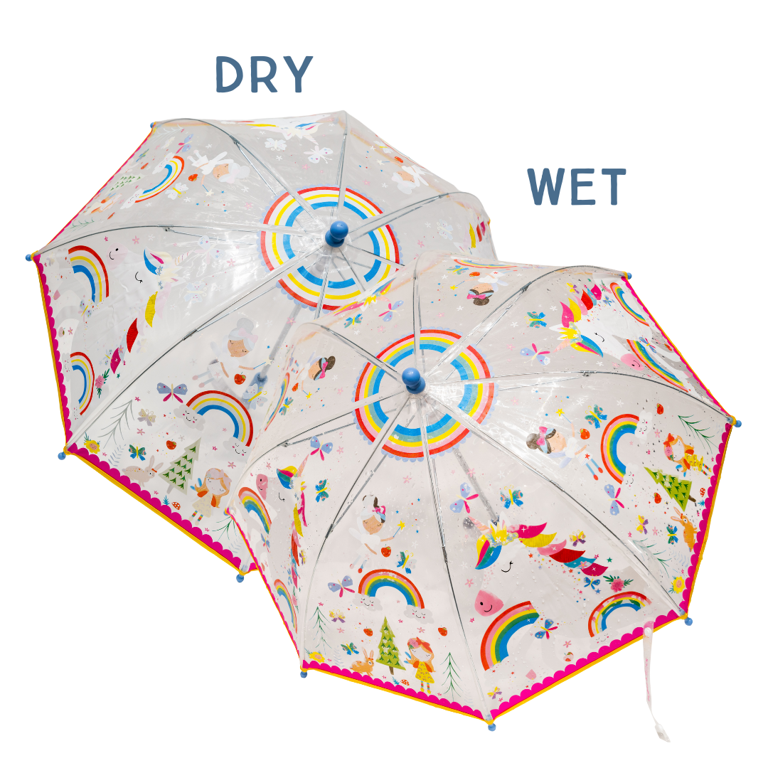 Floss & Rock Rainbow Fairy Clear Umbrella Floss & Rock Rainbow Fairy Clear Umbrella