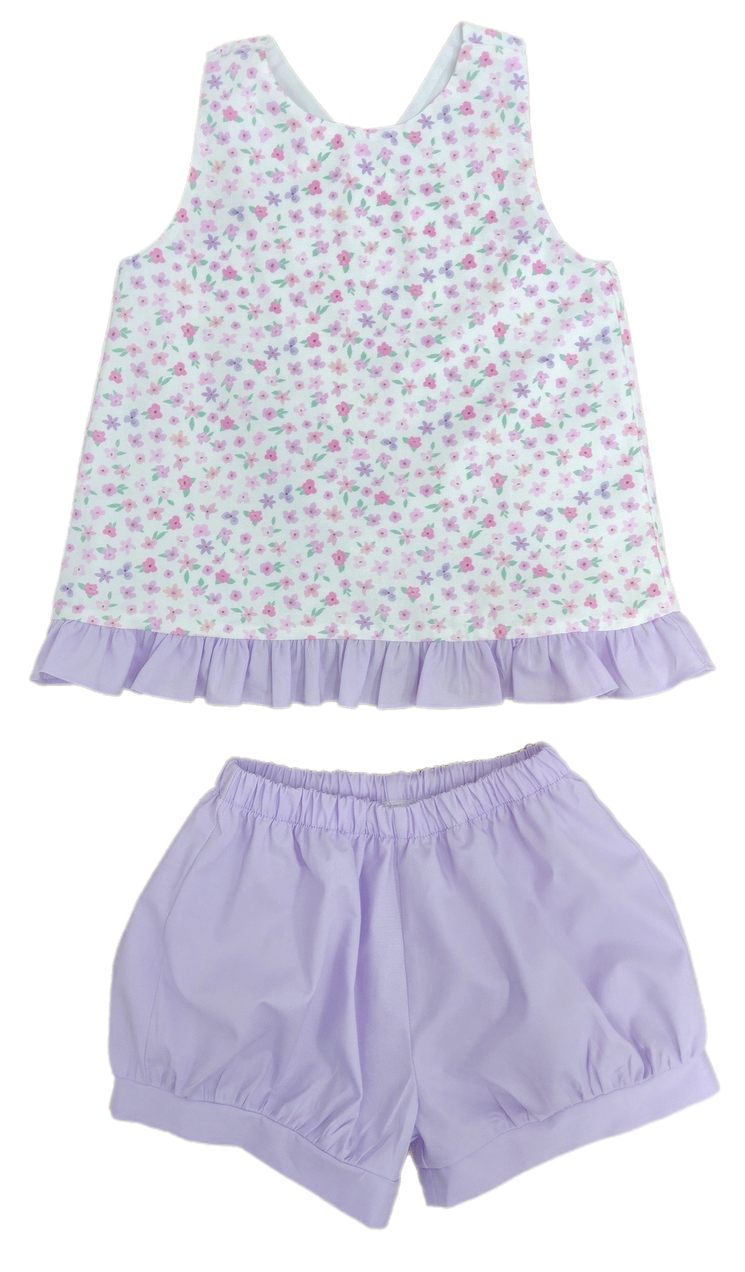 James and Lottie Floral Poppy Pinafore Set