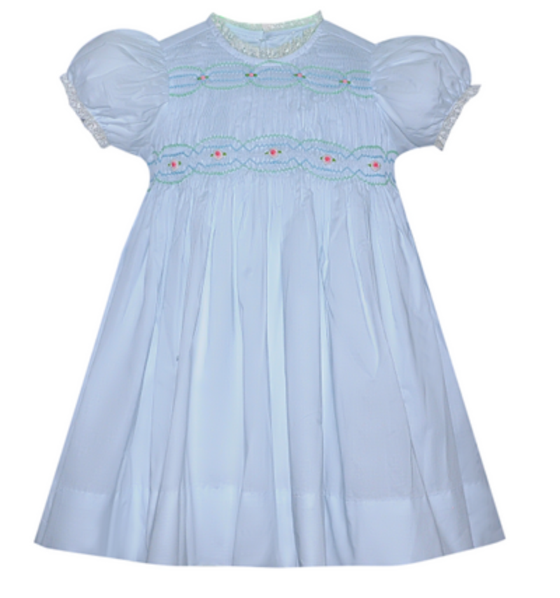 Phoenix n Ren Blue Smocked Phoebe Dress